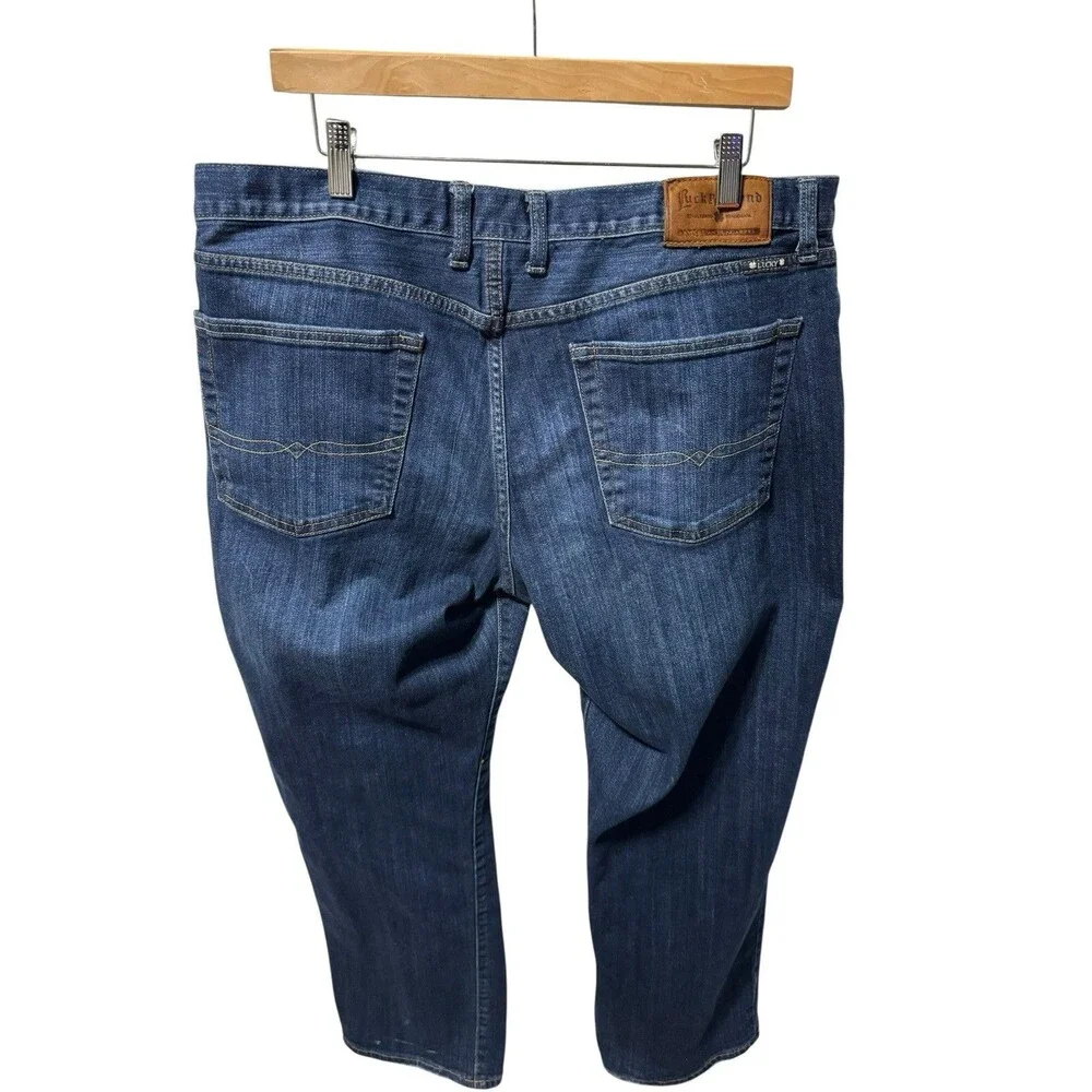 Lucky Brand Jeans Men 38x30 Blue 361 Vintage Straight Dark Wash Denim